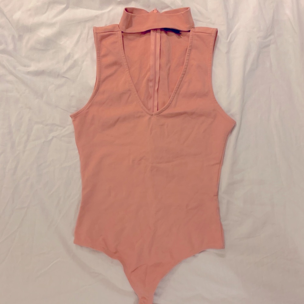 Lulu’s Mauve Choker Neck Bodysuit